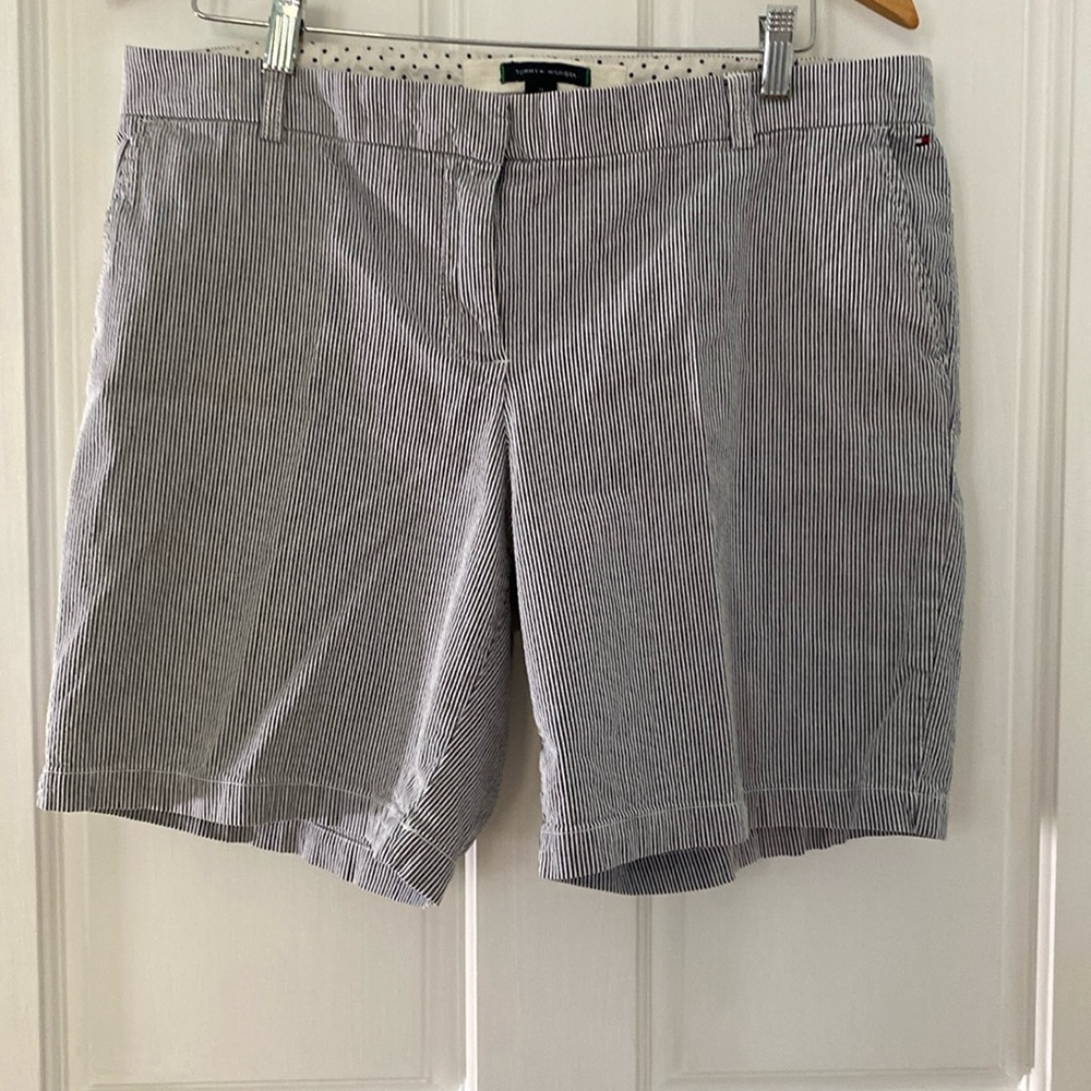 Tommy Hilfiger seersucker blue stripe shorts